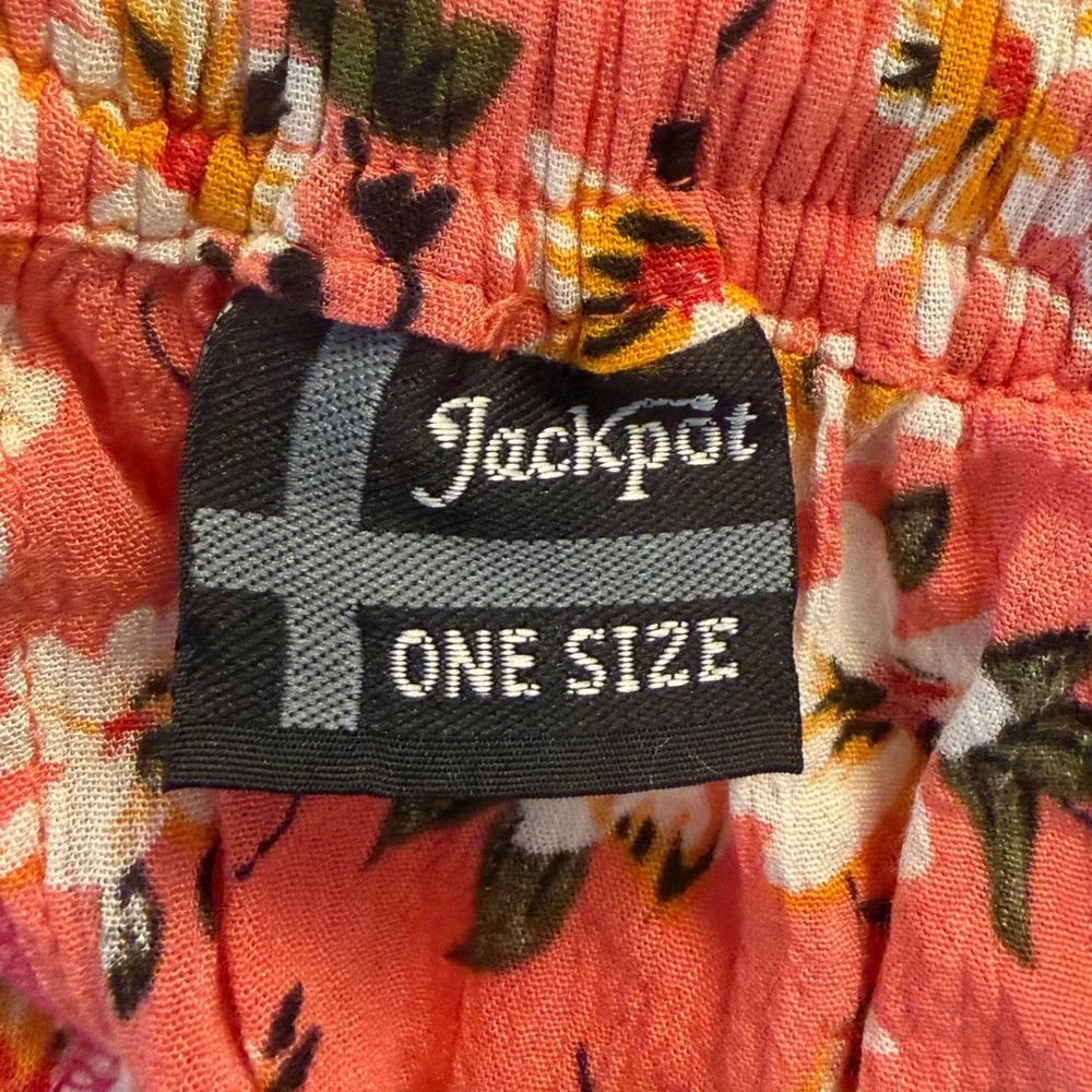 Boho Hippie Jackpot Skirt One Size Multicolor Floral Tiered Maxi Geometric Long